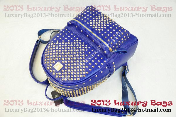 MCM Stark Backpack in RoyalBlue Grainy Leather MCM Stark Backpack in RoyalBlue Grainy Leather