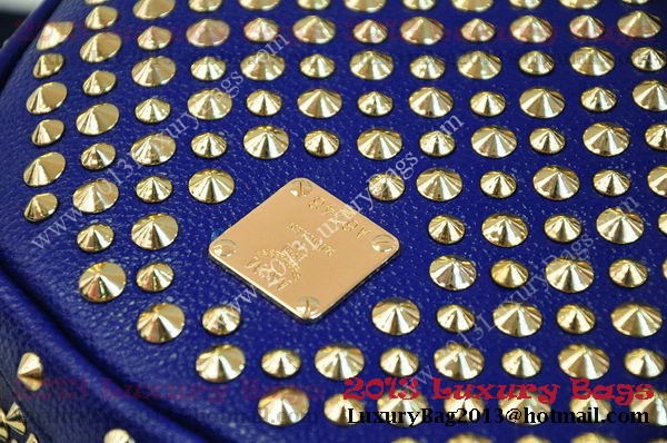 MCM Stark Backpack in RoyalBlue Grainy Leather MCM Stark Backpack in RoyalBlue Grainy Leather