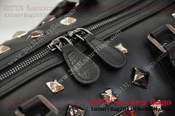 MCM Stark Weekender Medium Boston Bag in Black Calfskin MCM Stark Weekender Medium Boston Bag in Black Calfskin