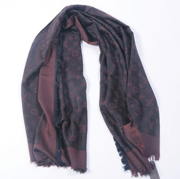 Louis Vuitton Scarves Cotton WJLV091 Dark Brown Louis Vuitton Scarves Cotton WJLV091 Dark Brown