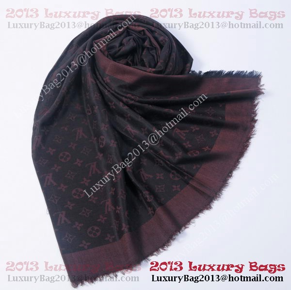 Louis Vuitton Scarves Cotton WJLV091 Dark Brown Louis Vuitton Scarves Cotton WJLV091 Dark Brown