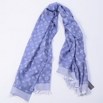 Louis Vuitton Scarves Cotton WJLV091 SkyBlue Louis Vuitton Scarves Cotton WJLV091 SkyBlue
