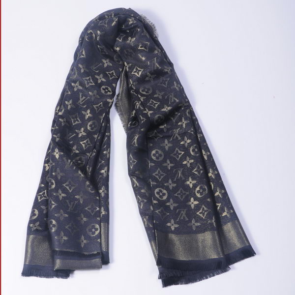 Louis Vuitton Scarves Cotton WJLV092 Black&Gold Louis Vuitton Scarves Cotton WJLV092 Black&Gold