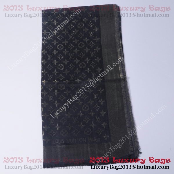 Louis Vuitton Scarves Cotton WJLV092 Black&Gold Louis Vuitton Scarves Cotton WJLV092 Black&Gold
