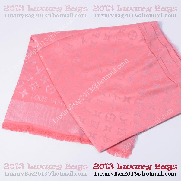 Louis Vuitton Scarves Cotton WJLV092 Light Red&Silver Louis Vuitton Scarves Cotton WJLV092 Light Red&Silver
