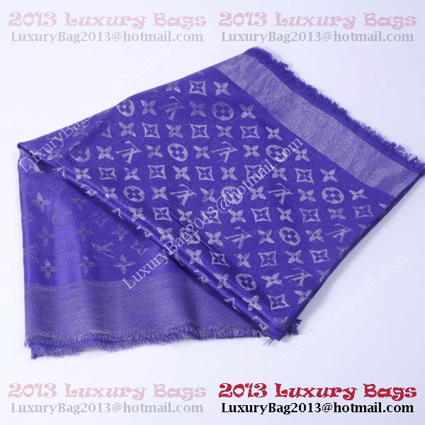 Louis Vuitton Scarves Cotton WJLV092 Purple Louis Vuitton Scarves Cotton WJLV092 Purple
