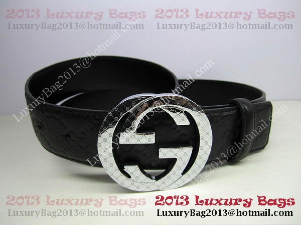 Gucci Belts GG028 Black Silver Gucci Belts GG028 Black Silver