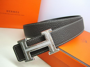 Hermes Calf Leather Diamond Belt HB118 Black Silver Hermes Calf Leather Diamond Belt HB118 Black Silver