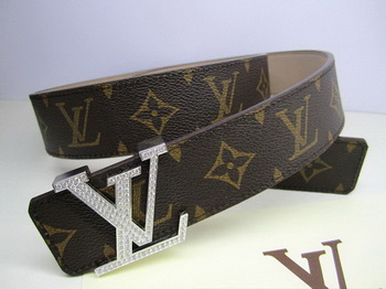 Louis Vuitton Monogram Canvas Belt LV2050 Silver Louis Vuitton Monogram Canvas Belt LV2050 Silver