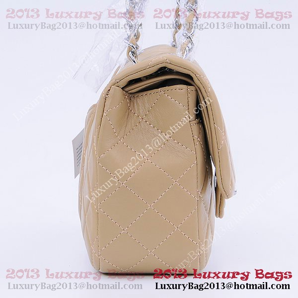 Chanel 2.55 Series Classic Flap Bag 1112 Apricot Sheepskin Silver Chanel 2.55 Series Classic Flap Bag 1112 Apricot Sheepskin Silver