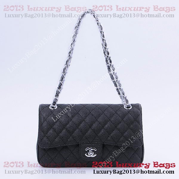 Chanel 2.55 Series Classic Flap Bag 1112 Black Cannage Pattern Silver Chanel 2.55 Series Classic Flap Bag 1112 Black Cannage Pattern Silver