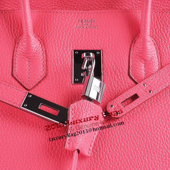 Hermes Birkin 35CM Tote Bag Pink Clemence Leather H6089 Silver Hermes Birkin 35CM Tote Bag Pink Clemence Leather H6089 Silver