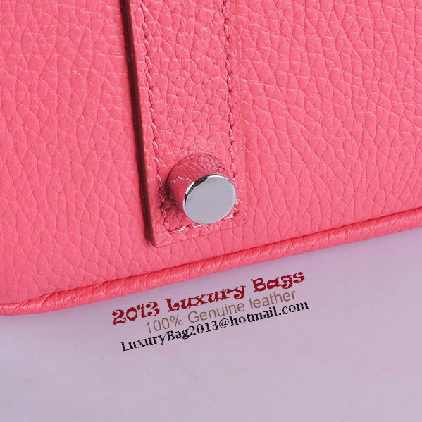 Hermes Birkin 35CM Tote Bag Pink Clemence Leather H6089 Silver Hermes Birkin 35CM Tote Bag Pink Clemence Leather H6089 Silver