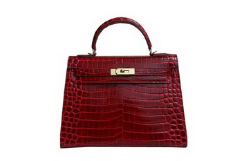 Hermes Kelly 32cm Shoulder Bag Red Croco Patent Leather K32 Gold Hermes Kelly 32cm Shoulder Bag Red Croco Patent Leather K32 Gold