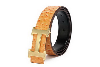 Hermes Belt Ostrich Leather HB5327 Camel Hermes Belt Ostrich Leather HB5327 Camel