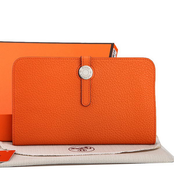 Hermes Dogon Combined Wallet A508 Orange Hermes Dogon Combined Wallet A508 Orange