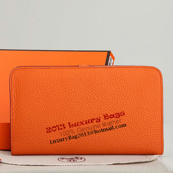 Hermes Dogon Combined Wallet A508 Orange Hermes Dogon Combined Wallet A508 Orange