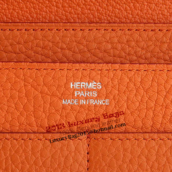 Hermes Dogon Combined Wallet A508 Orange Hermes Dogon Combined Wallet A508 Orange