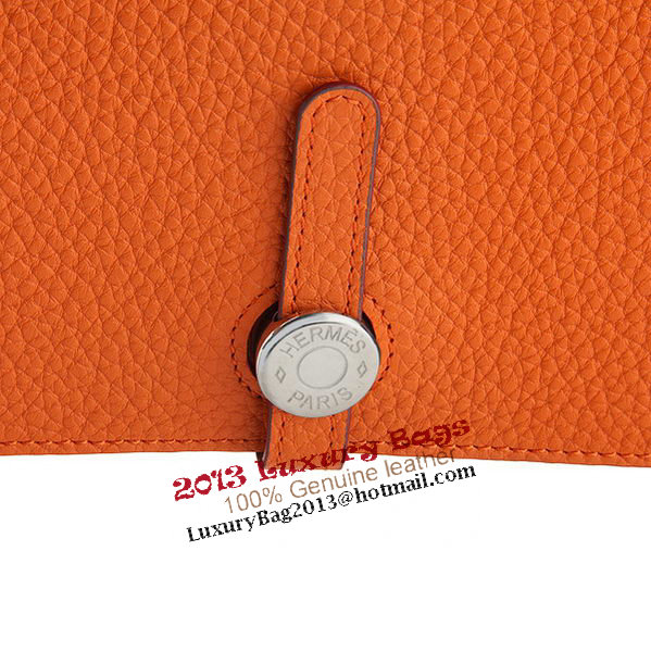 Hermes Dogon Combined Wallet A508 Orange Hermes Dogon Combined Wallet A508 Orange