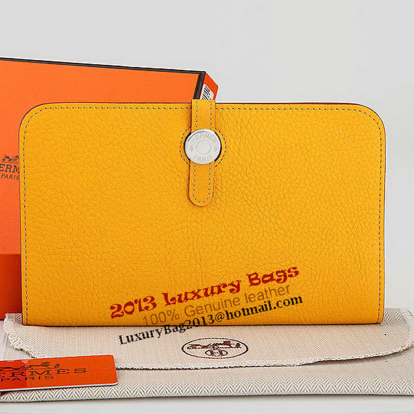 Hermes Dogon Combined Wallet A508 Yellow Hermes Dogon Combined Wallet A508 Yellow