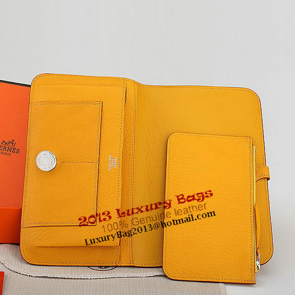 Hermes Dogon Combined Wallet A508 Yellow Hermes Dogon Combined Wallet A508 Yellow