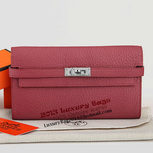 Hermes Kelly Original Leather Bi-Fold Wallet A708 Burgundy Hermes Kelly Original Leather Bi-Fold Wallet A708 Burgundy
