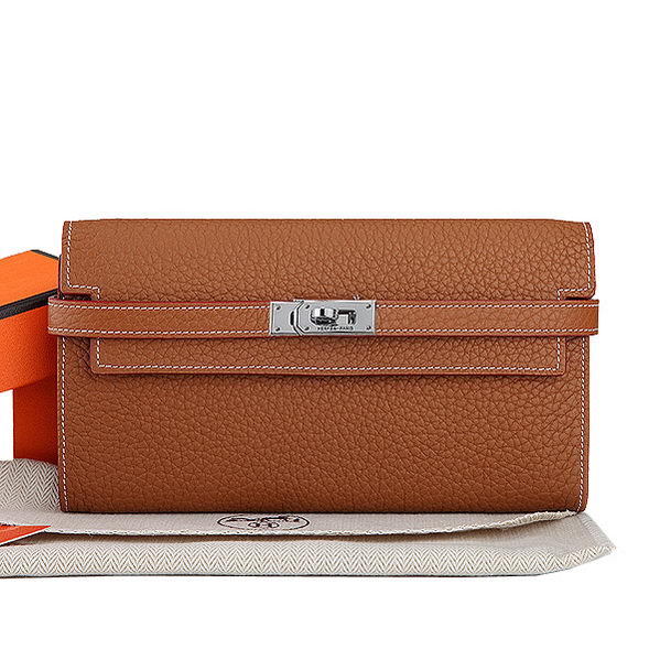 Hermes Kelly Original Leather Bi-Fold Wallet A708 Camel Hermes Kelly Original Leather Bi-Fold Wallet A708 Camel