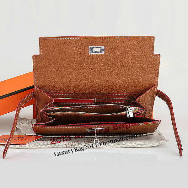 Hermes Kelly Original Leather Bi-Fold Wallet A708 Camel Hermes Kelly Original Leather Bi-Fold Wallet A708 Camel