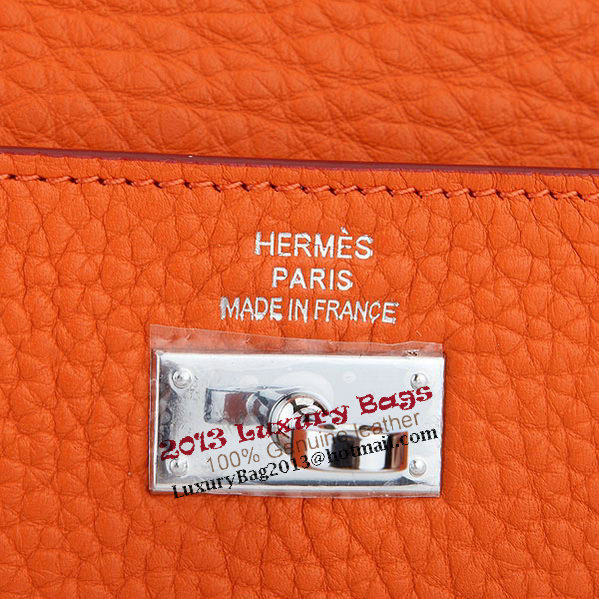 Hermes Kelly Original Leather Bi-Fold Wallet A708 Orange Hermes Kelly Original Leather Bi-Fold Wallet A708 Orange