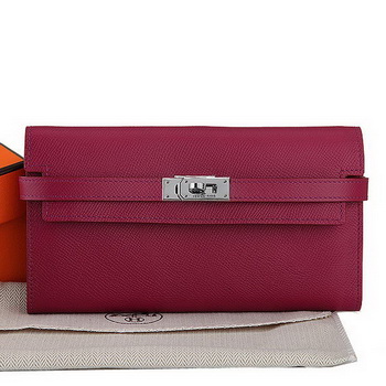 Hermes Kelly Original Saffiano Leather Bi-Fold Wallet A708 Burgundy Hermes Kelly Original Saffiano Leather Bi-Fold Wallet A708 Burgundy