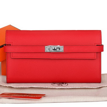 Hermes Kelly Original Saffiano Leather Bi-Fold Wallet A708 Red Hermes Kelly Original Saffiano Leather Bi-Fold Wallet A708 Red