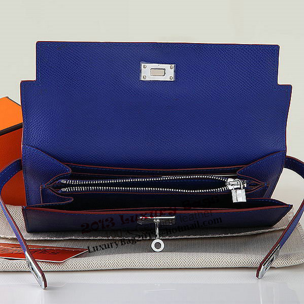 Hermes Kelly Original Saffiano Leather Bi-Fold Wallet A708 RoyalBlue Hermes Kelly Original Saffiano Leather Bi-Fold Wallet A708 RoyalBlue