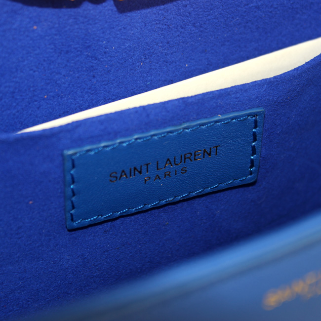 Yves Saint Laurent Monogramme Cross-body Shoulder Bag 66016 Blue Yves Saint Laurent Monogramme Cross-body Shoulder Bag 66016 Blue