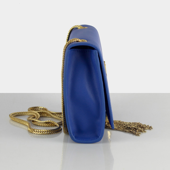 Yves Saint Laurent Monogramme Cross-body Shoulder Bag 66016 Blue Yves Saint Laurent Monogramme Cross-body Shoulder Bag 66016 Blue