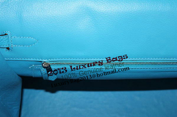 Hermes Birkin 35CM Tote Bag Blue Clemence Leather H6089 Silver Hermes Birkin 35CM Tote Bag Blue Clemence Leather H6089 Silver