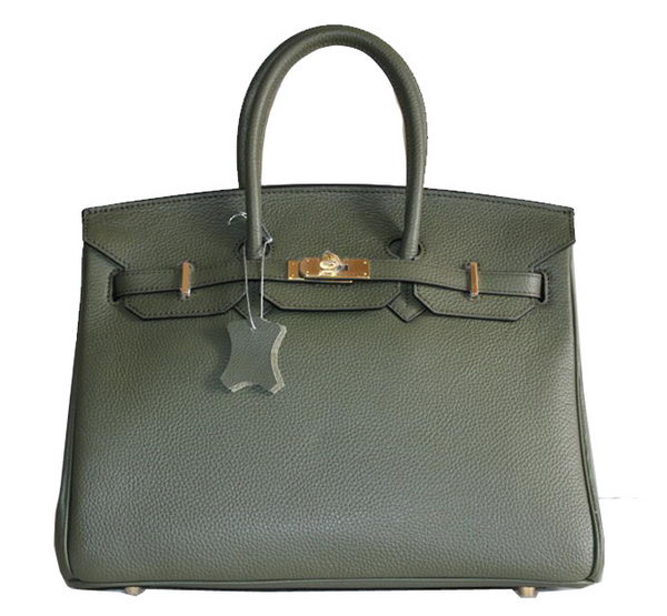 Hermes Birkin 35CM Tote Bag Dark Green Clemence Leather H6089 Gold Hermes Birkin 35CM Tote Bag Dark Green Clemence Leather H6089 Gold