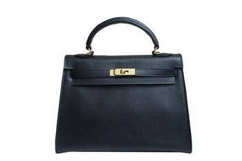 Hermes Kelly 32cm Shoulder Bag Black Saffiano Leather K32 Gold Hermes Kelly 32cm Shoulder Bag Black Saffiano Leather K32 Gold