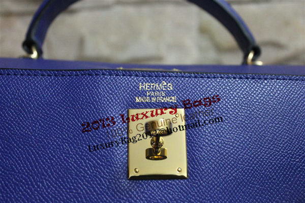 Hermes Kelly 32cm Shoulder Bag Blue Saffiano Leather K32 Gold Hermes Kelly 32cm Shoulder Bag Blue Saffiano Leather K32 Gold