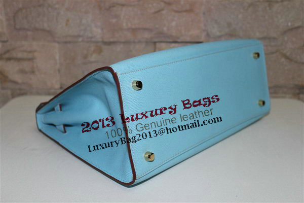 Hermes Kelly 32cm Shoulder Bag Light Blue Saffiano Leather K32 Gold Hermes Kelly 32cm Shoulder Bag Light Blue Saffiano Leather K32 Gold