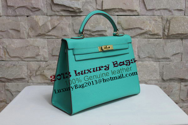 Hermes Kelly 32cm Shoulder Bag Light Green Saffiano Leather K32 Gold Hermes Kelly 32cm Shoulder Bag Light Green Saffiano Leather K32 Gold