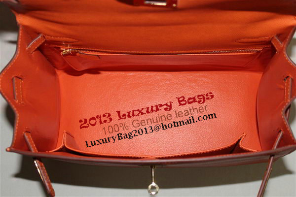 Hermes Kelly 32cm Shoulder Bag Orange Saffiano Leather K32 Gold Hermes Kelly 32cm Shoulder Bag Orange Saffiano Leather K32 Gold