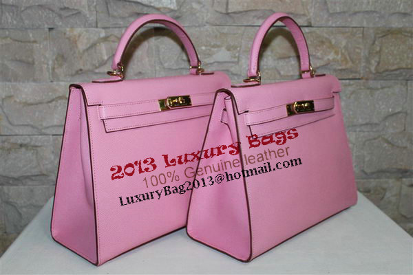 Hermes Kelly 32cm Shoulder Bag Pink Saffiano Leather K32 Gold Hermes Kelly 32cm Shoulder Bag Pink Saffiano Leather K32 Gold