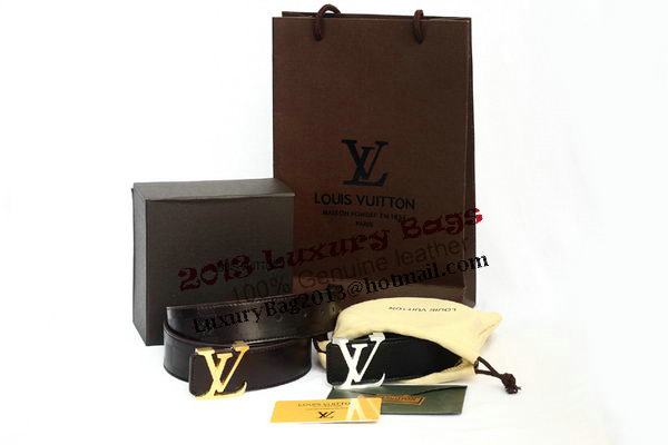 Louis Vuitton Black Leather Belt LV2057 Louis Vuitton Black Leather Belt LV2057