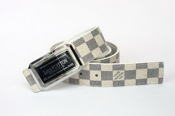 Louis Vuitton Damier Azur Canvas Belt LV2053 Louis Vuitton Damier Azur Canvas Belt LV2053