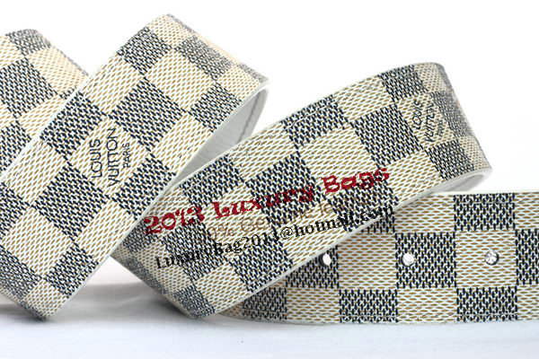 Louis Vuitton Damier Azur Canvas Belt LV2053 Louis Vuitton Damier Azur Canvas Belt LV2053