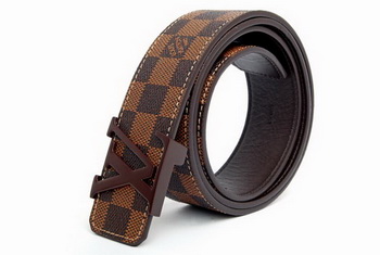 Louis Vuitton Damier Ebene Canvas Belt LV2055 Louis Vuitton Damier Ebene Canvas Belt LV2055