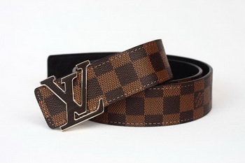 Louis Vuitton Damier Ebene Canvas Belt LV2056 Louis Vuitton Damier Ebene Canvas Belt LV2056