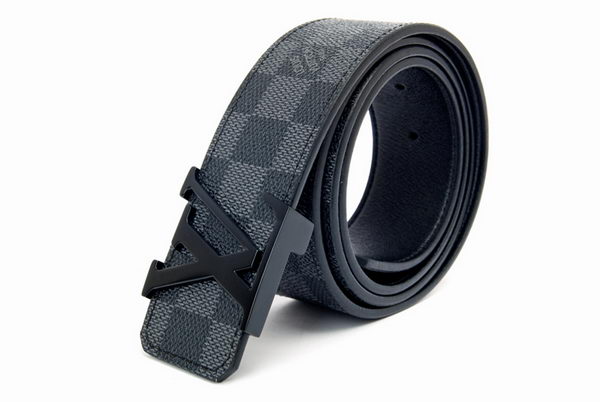 Louis Vuitton Damier Graphite Canvas Belt LV2055 Louis Vuitton Damier Graphite Canvas Belt LV2055