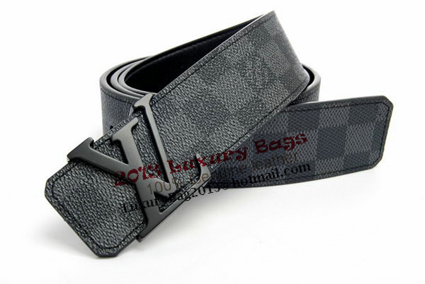 Louis Vuitton Damier Graphite Canvas Belt LV2055 Louis Vuitton Damier Graphite Canvas Belt LV2055