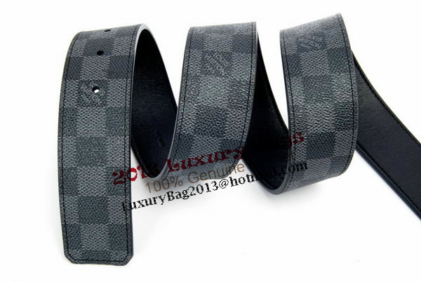 Louis Vuitton Damier Graphite Canvas Belt LV2055 Louis Vuitton Damier Graphite Canvas Belt LV2055